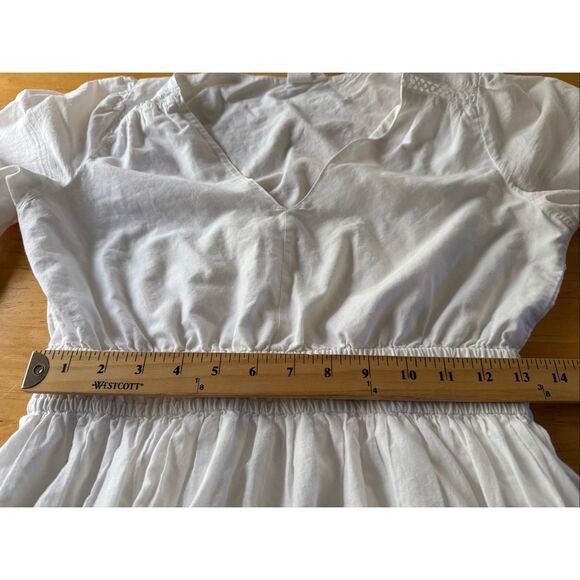 GAP White Boho Eyelet Embroidered Cotton Dress – Small - Picture 9 of 13